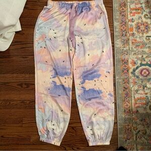 Women’s Victoria Secret Sky print silk/satin pajama pants